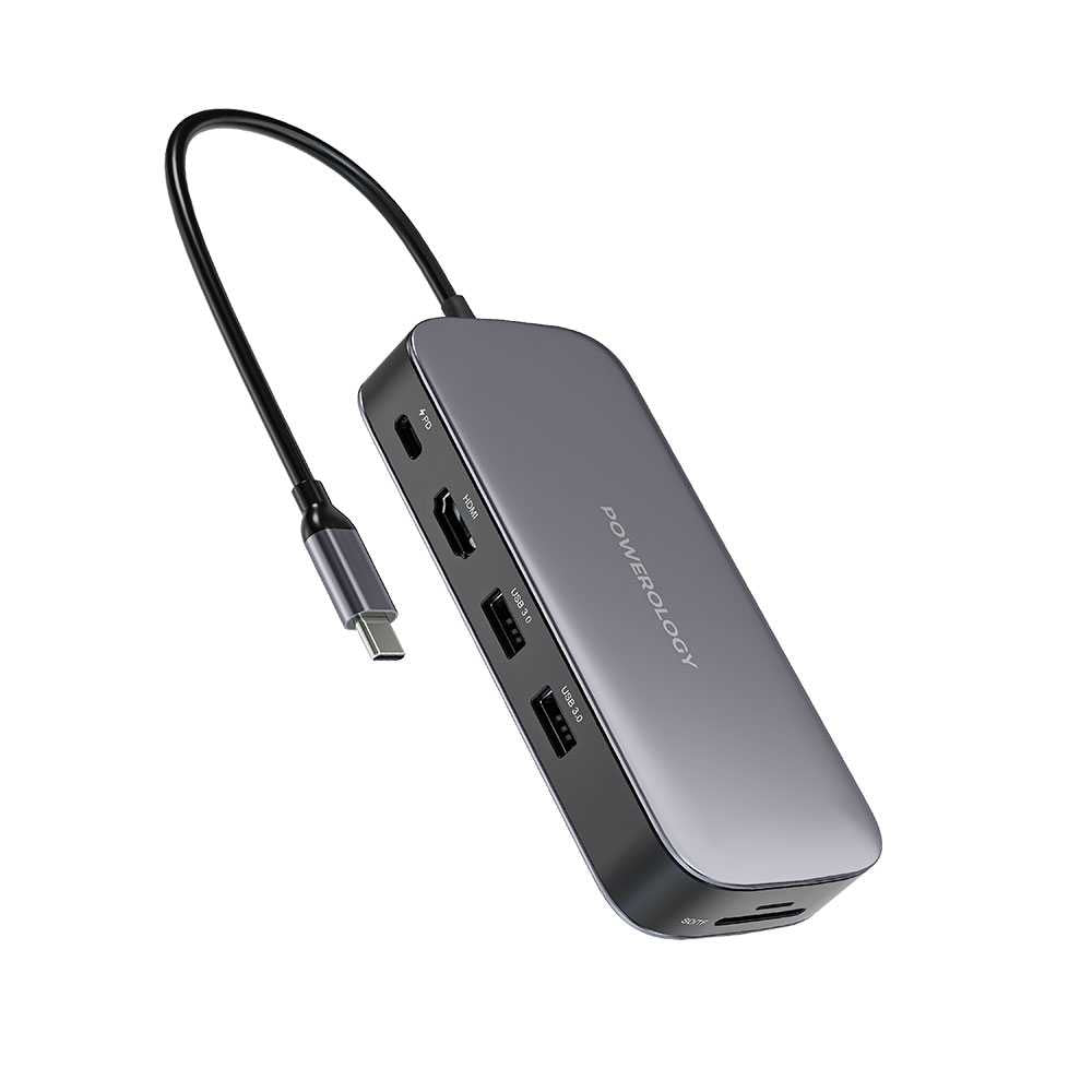 Powerology USB-C Hub & SSD Drive All-in-one  Connectivity & Storage (256 & 512 GB)