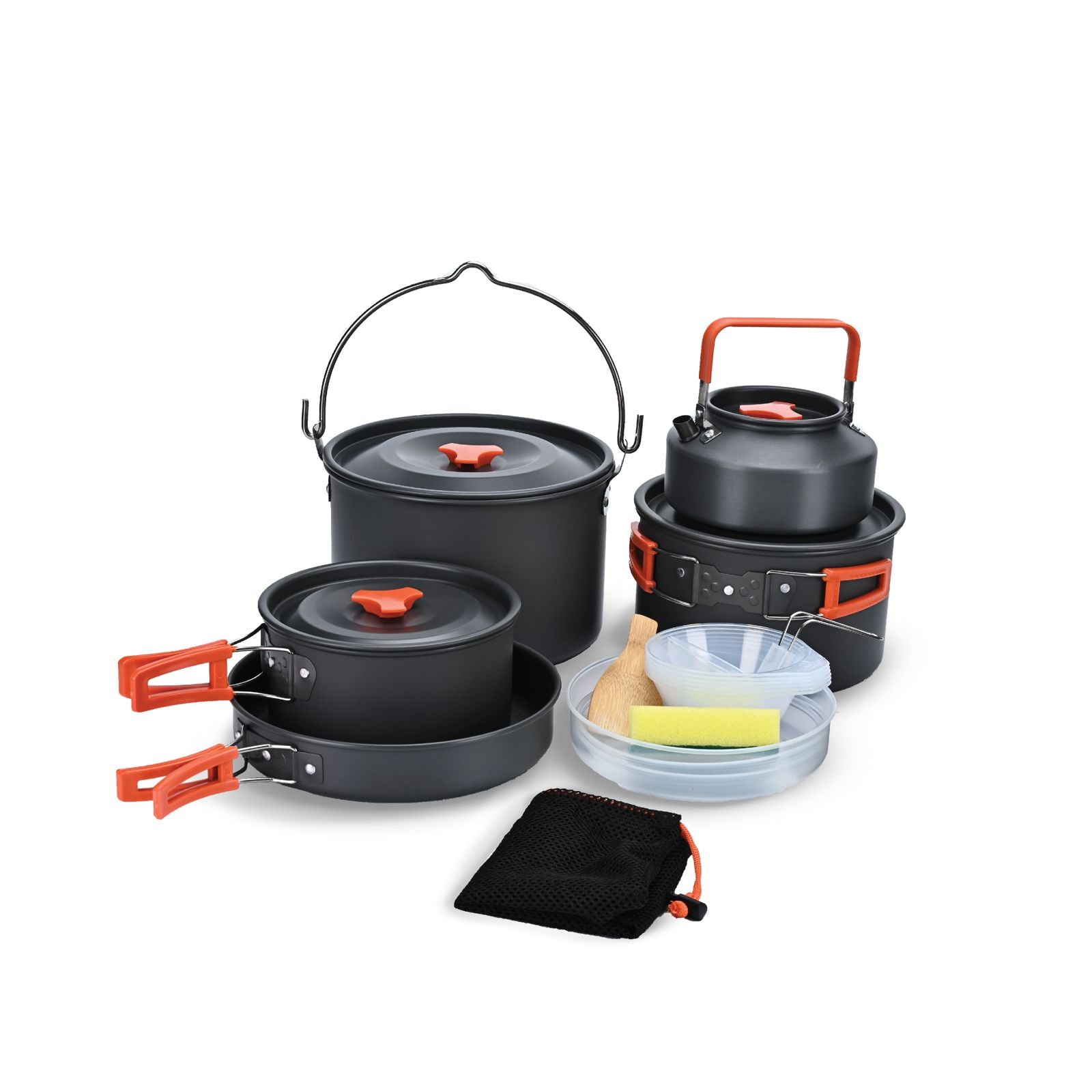 Green Lion Portable Camping Cookware Black/orange