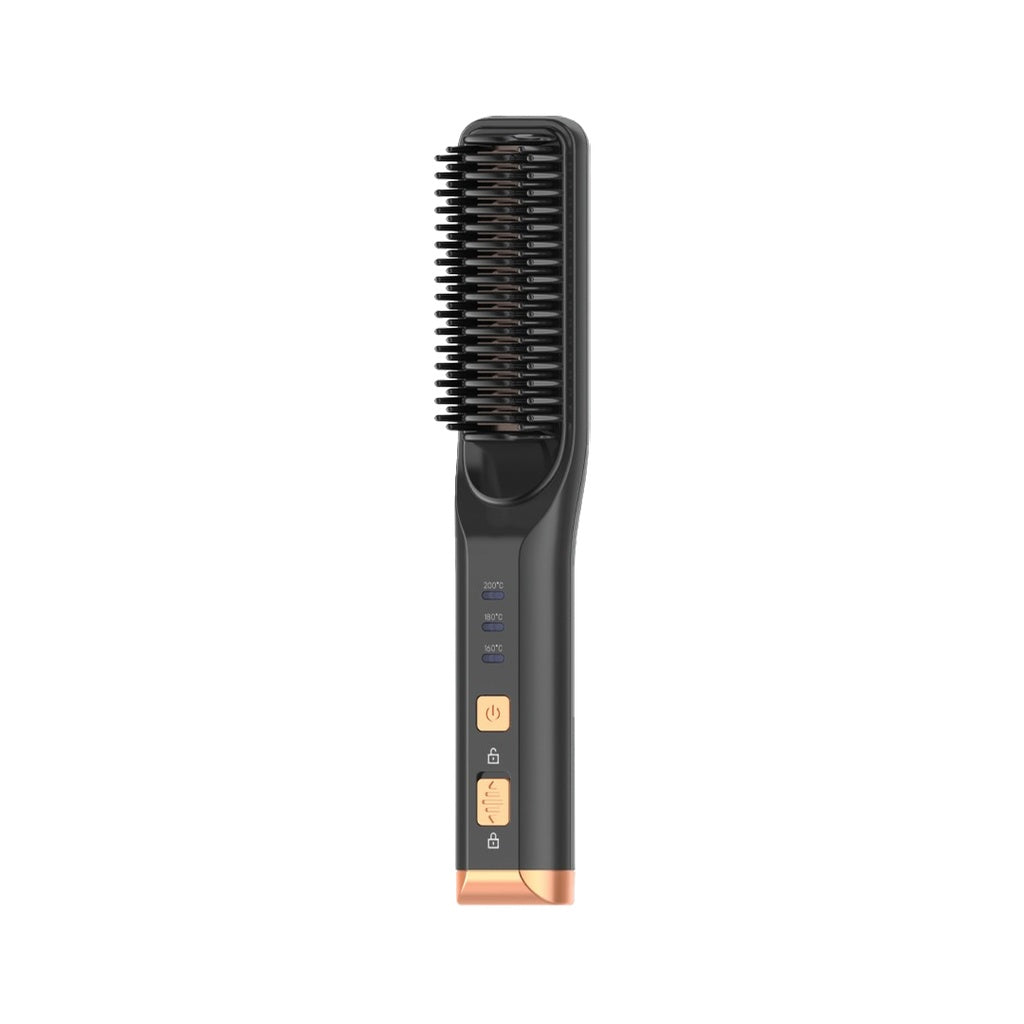 Green Lion Cordless Beard and Hair Straightener - Black