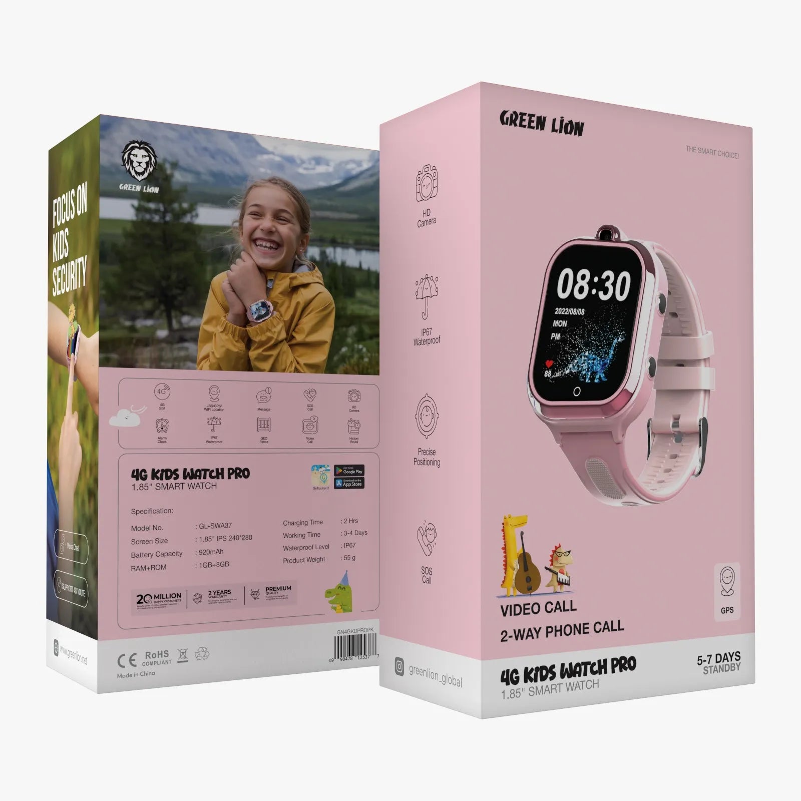 Green Lion 4G Kids Watch Pro 1.85" Smart Watch