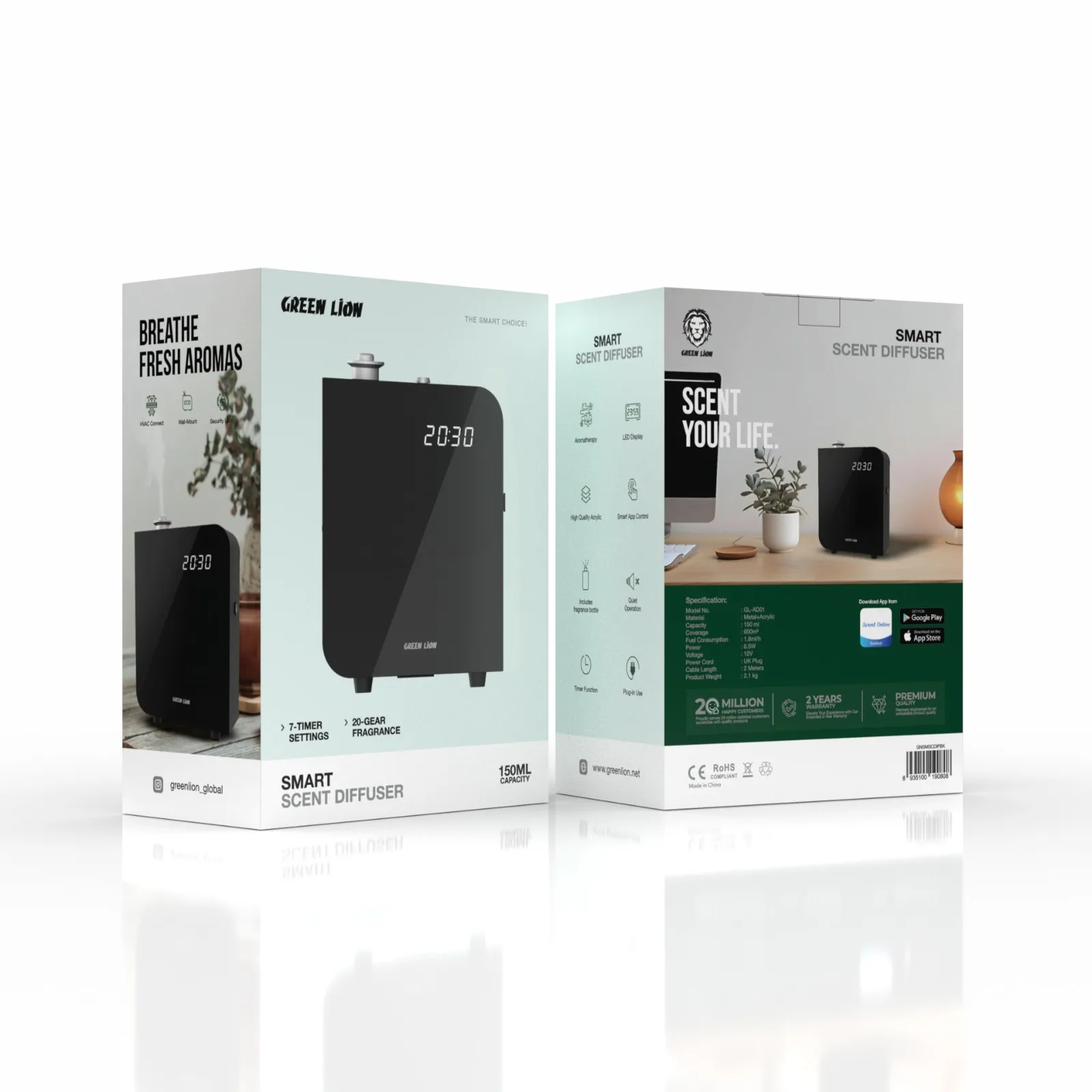 GREEN LION SMART SCENT DIFFUSER -  BLACK