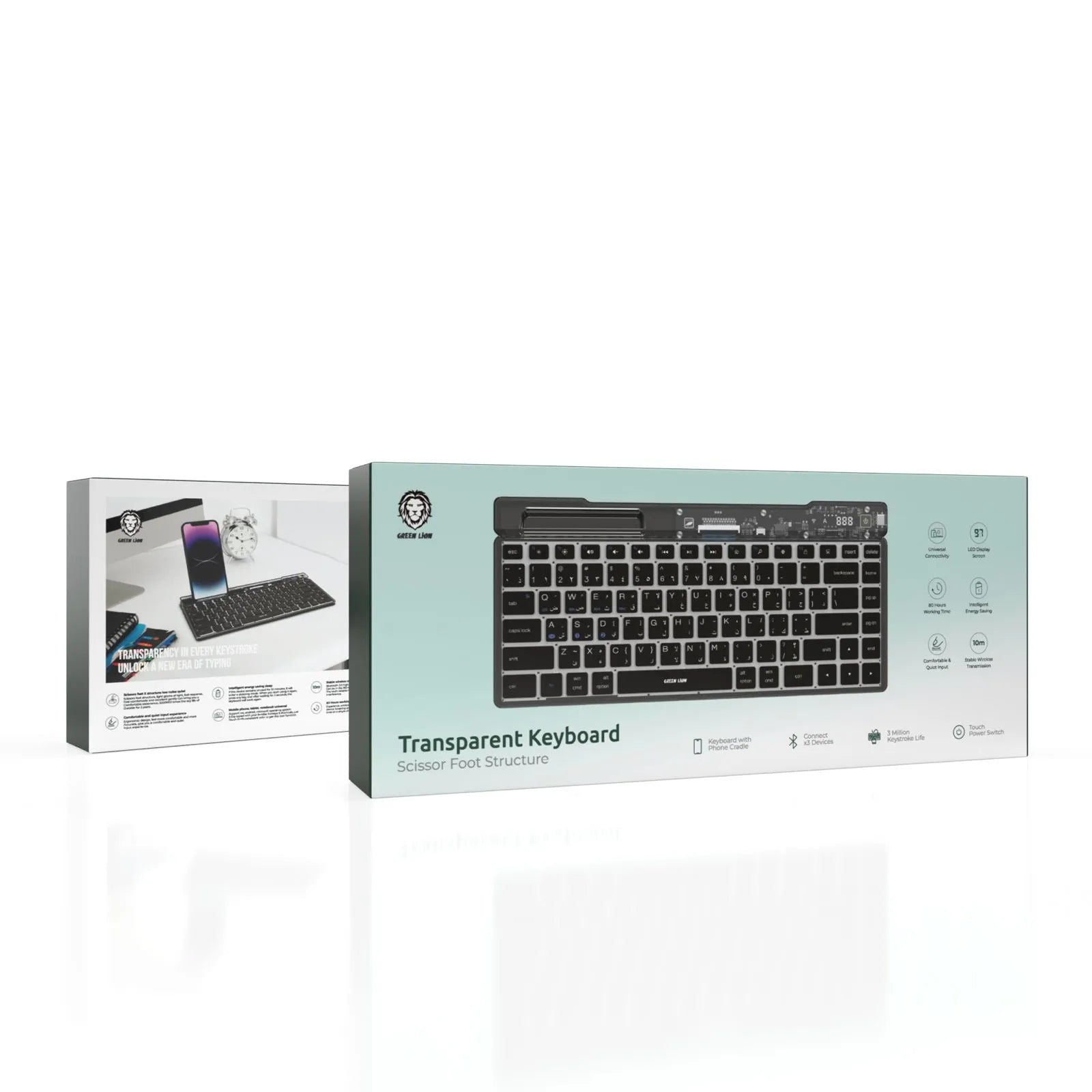 GREEN LION - TRANSPARENT KEYBOARD - Black