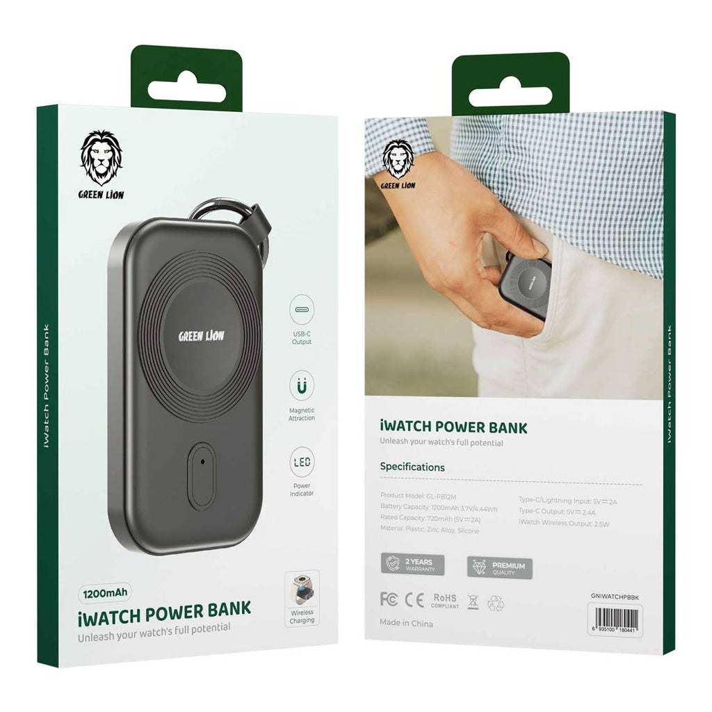 Green Lion IWatch Powerbank - Black