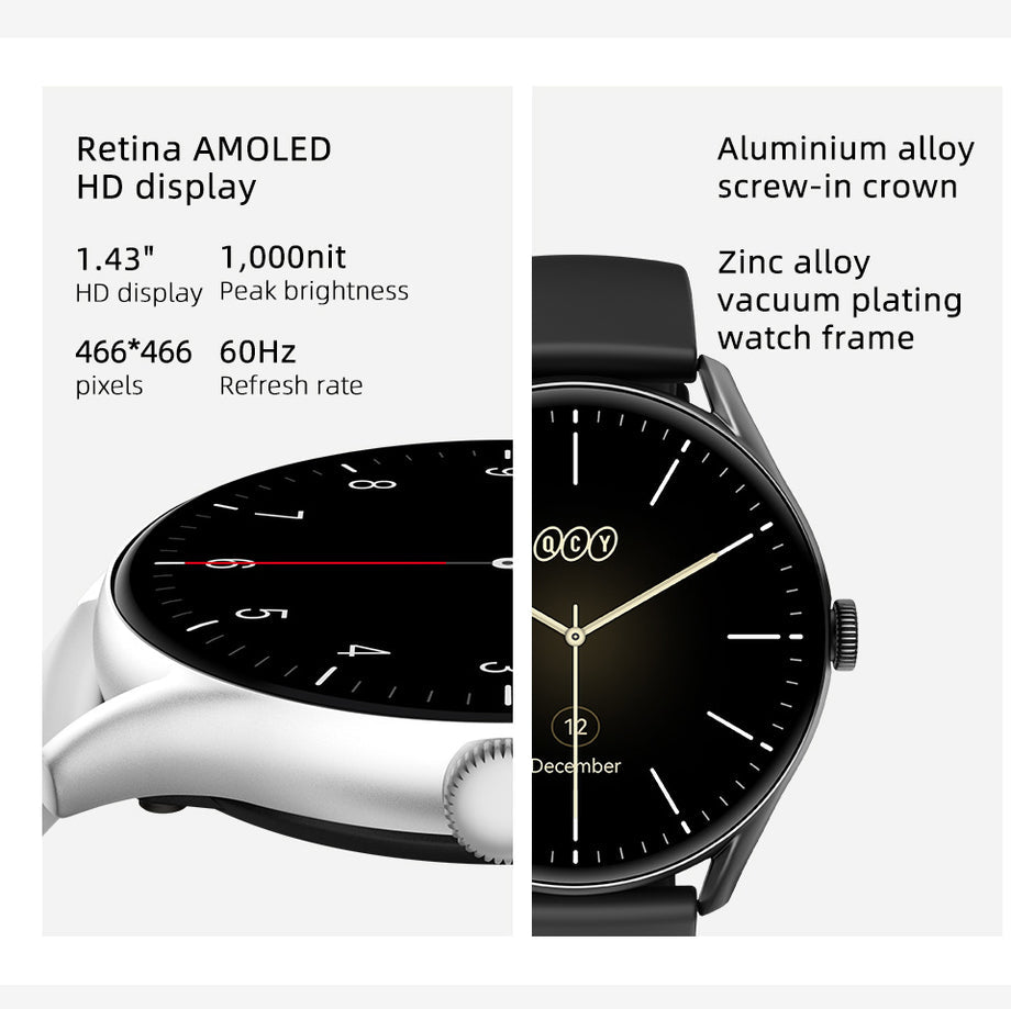 QCY Watch GT Smart Watch With Retina AMOLED HD Display