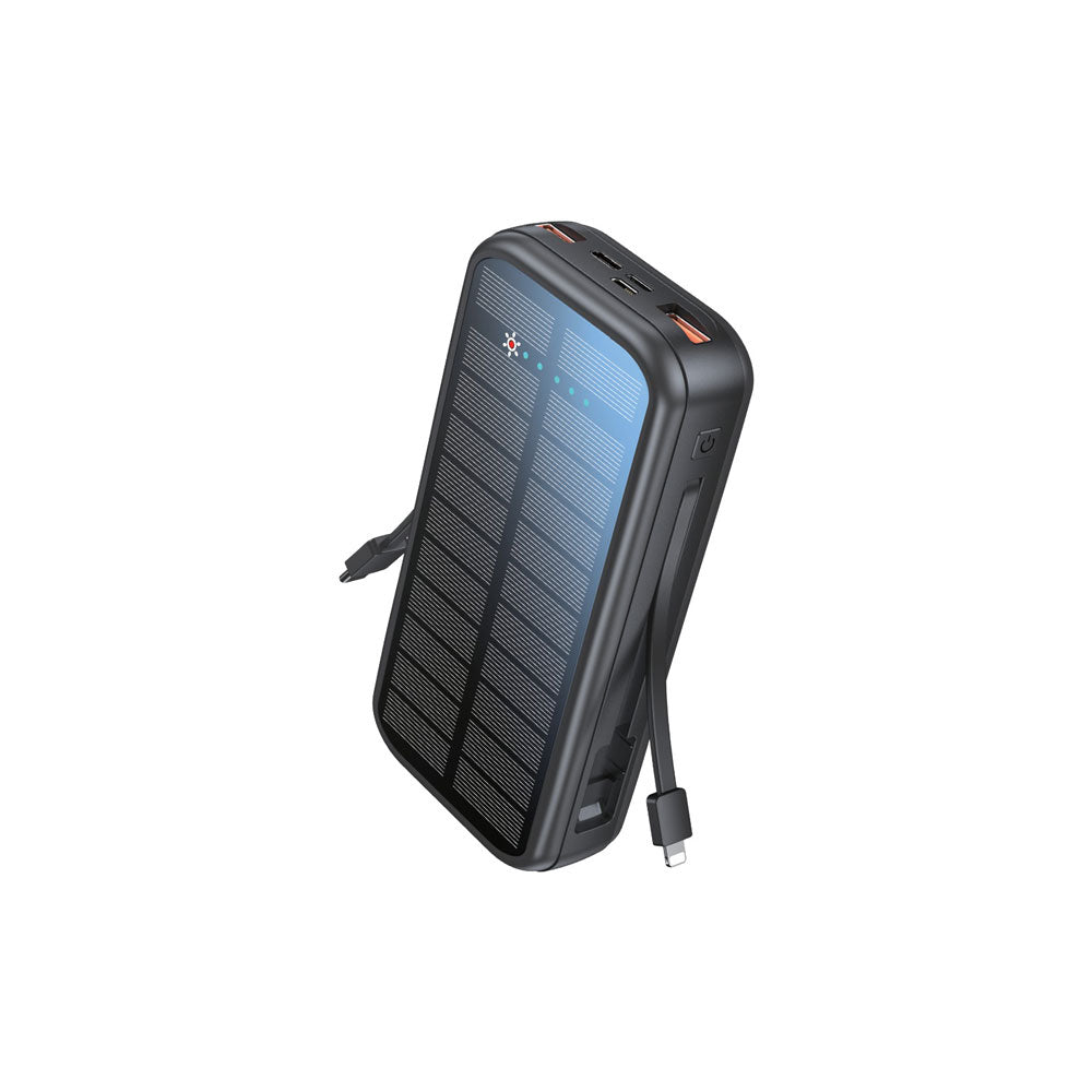 Green Lion PD2OW Solar 2 20000mAh Power Bank - Black