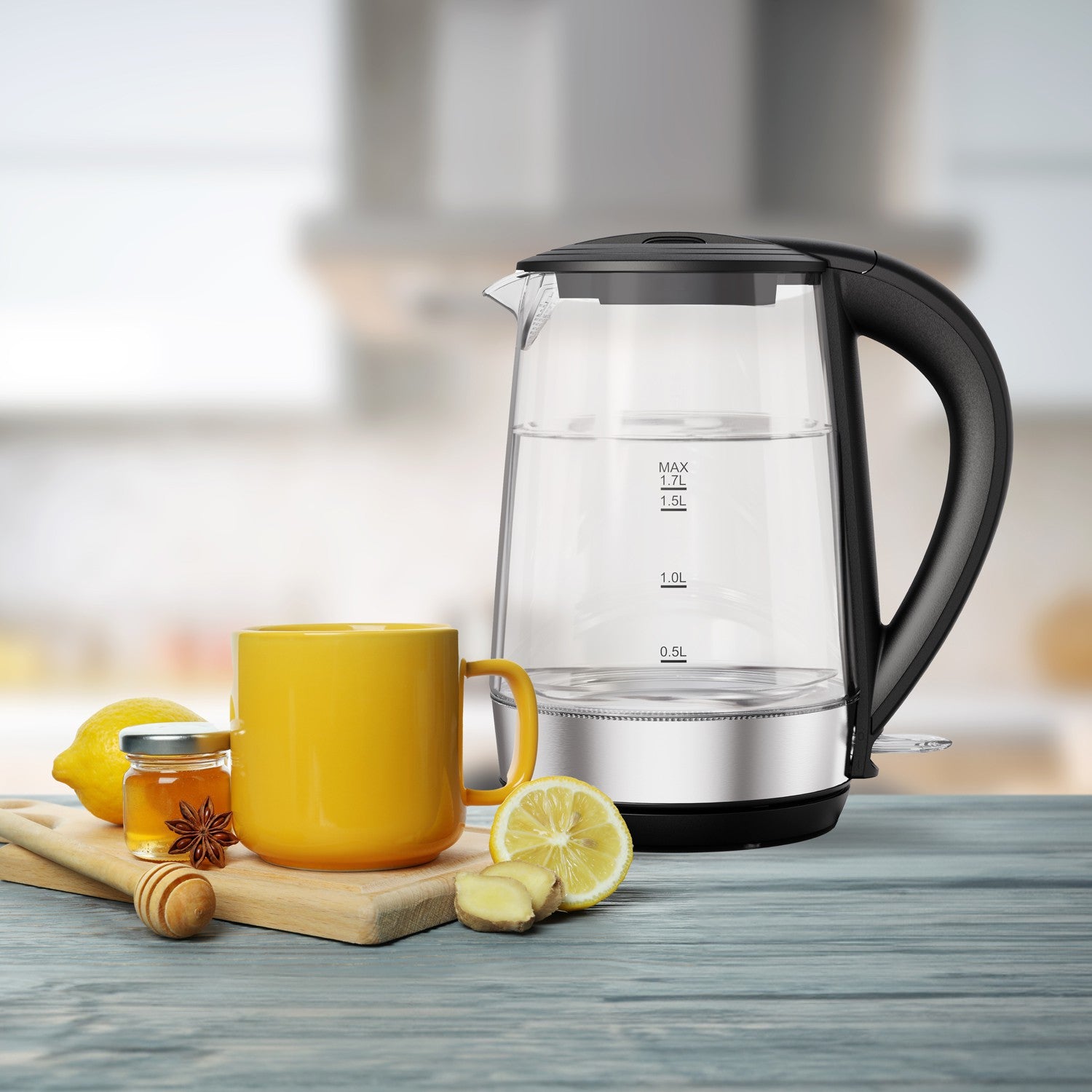 LePresso 360 Transparent Quick-Boil Glass Kettle