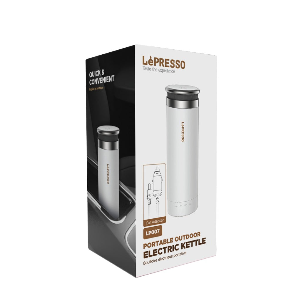 LePresso Portable Outdoor Electric Kettle - White