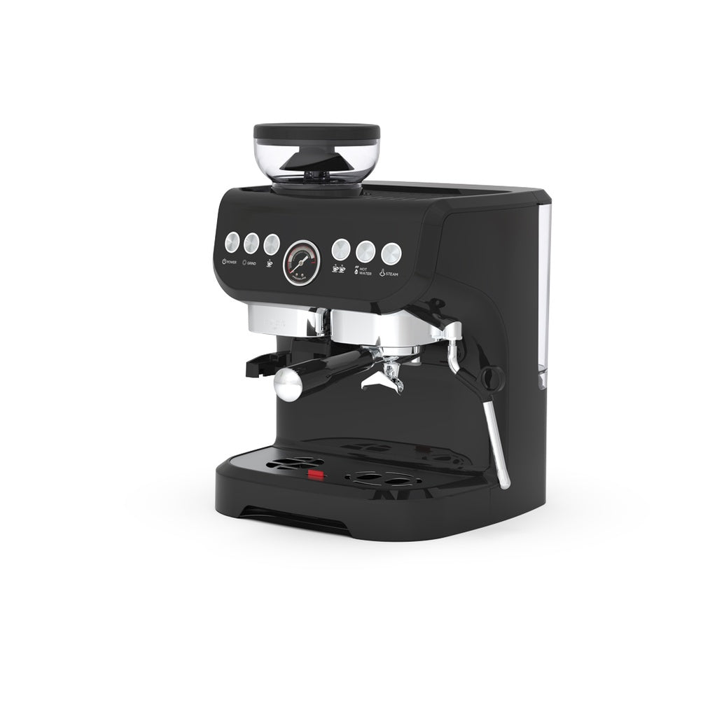 Lepresso Espresso Coffee Maker with Bean Grinder - Black