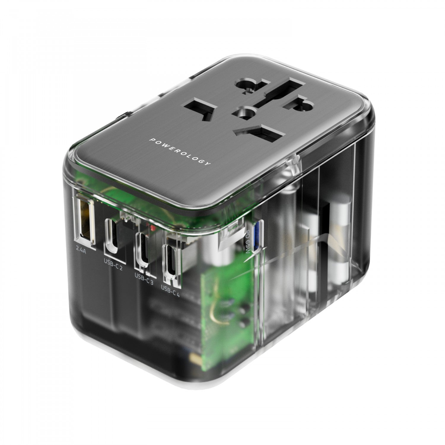 Powerology Universal Multi-Port Travel Adapter