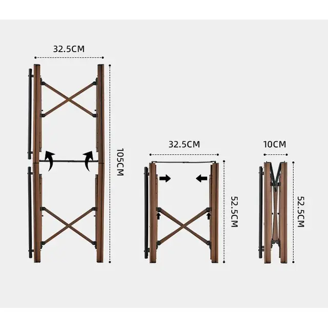 PORODO LIFESTYLE PORTABLE FOLDING CAMPING TABLE WITH STOVE AND MESH- BROWN