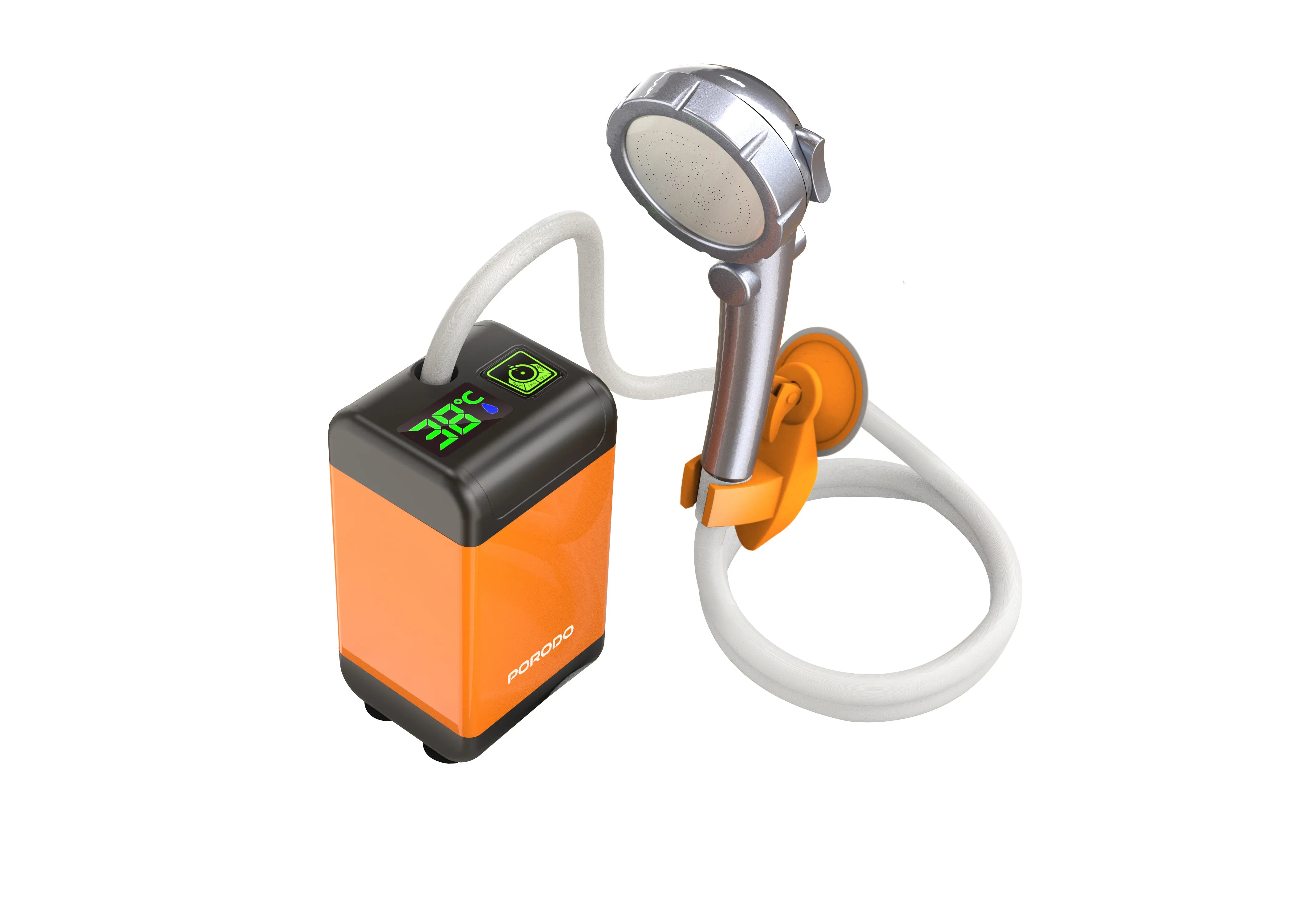 Porodo Lifestyle Portable Electric Shower Pump - Orange