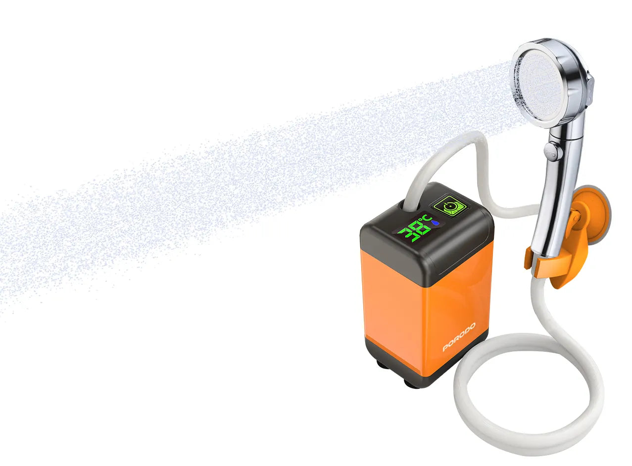 Porodo Lifestyle Portable Electric Shower Pump - Orange