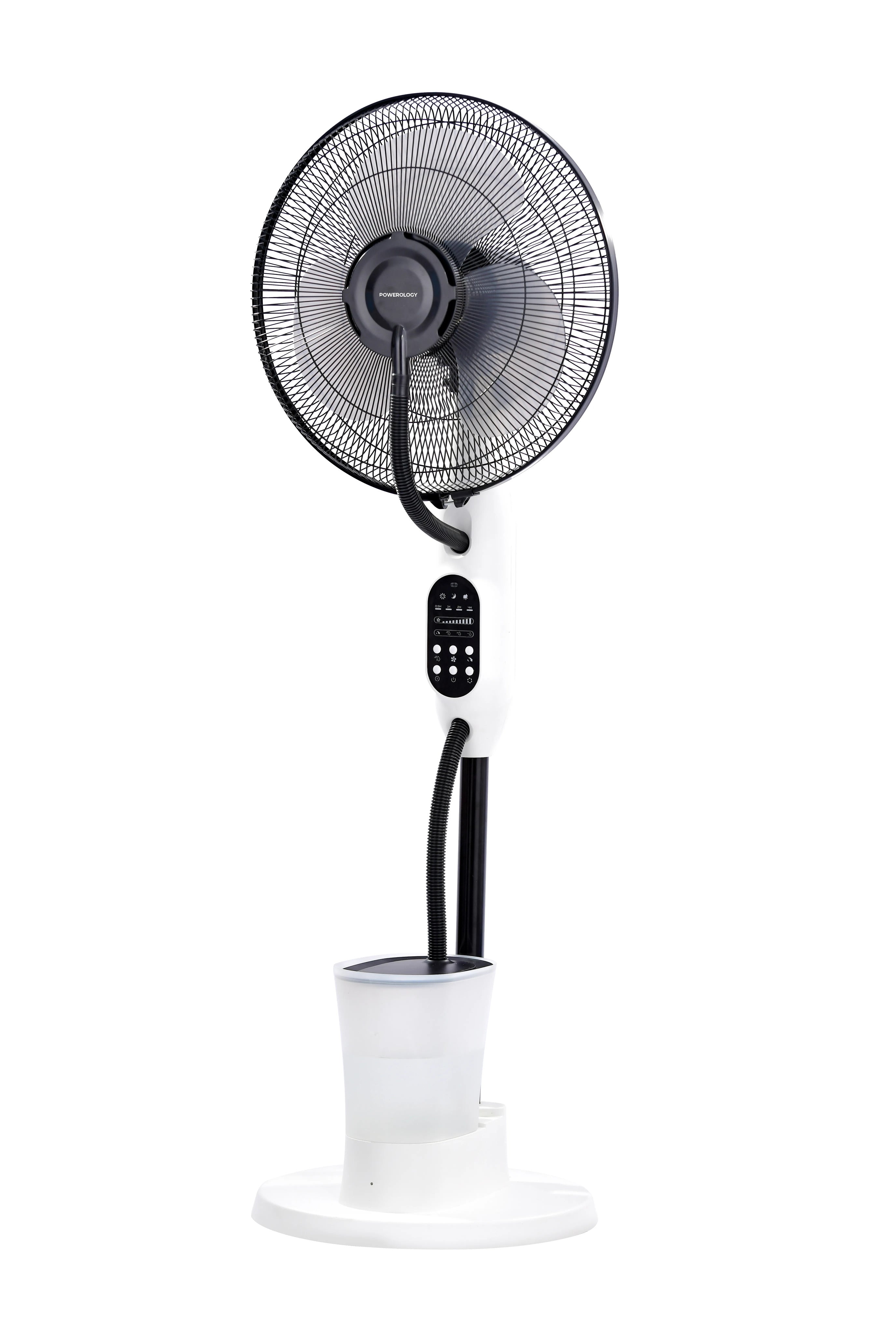 POWEROLOGY  75W MIST FAN WITH REMOTE, 16 INCHES STAND AND 2.8L WATER TANK - WHITE