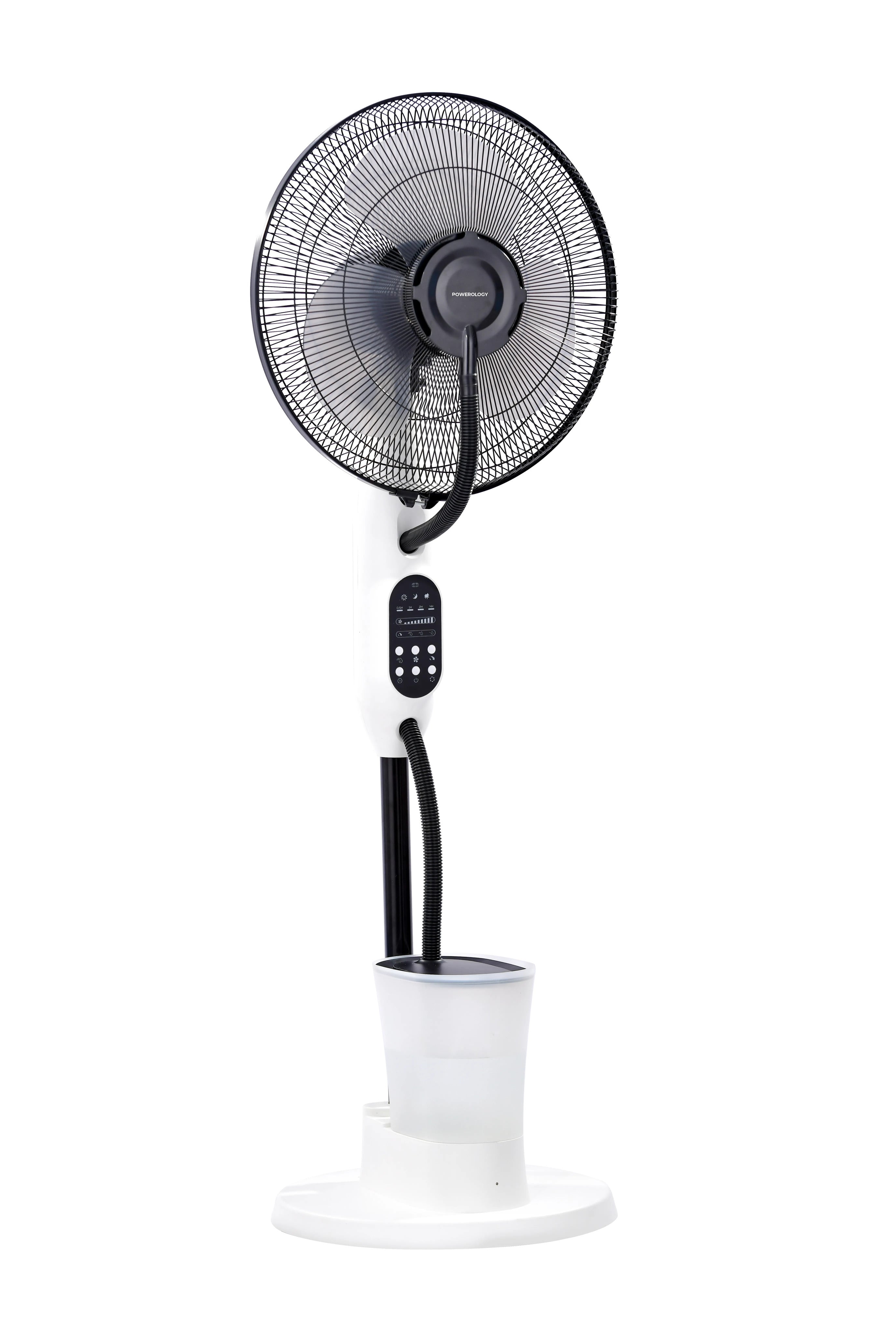 POWEROLOGY  75W MIST FAN WITH REMOTE, 16 INCHES STAND AND 2.8L WATER TANK - WHITE