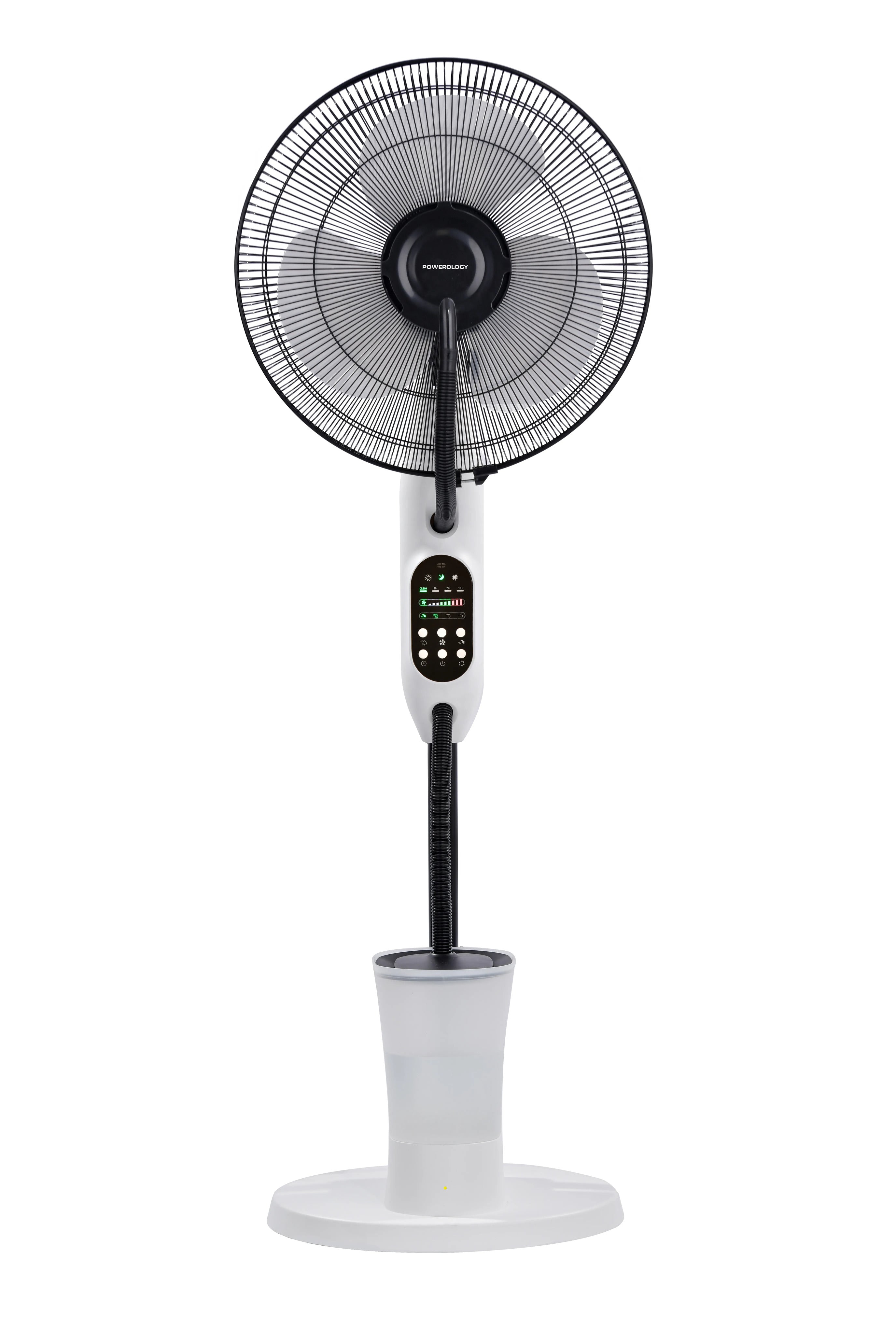 POWEROLOGY  75W MIST FAN WITH REMOTE, 16 INCHES STAND AND 2.8L WATER TANK - WHITE