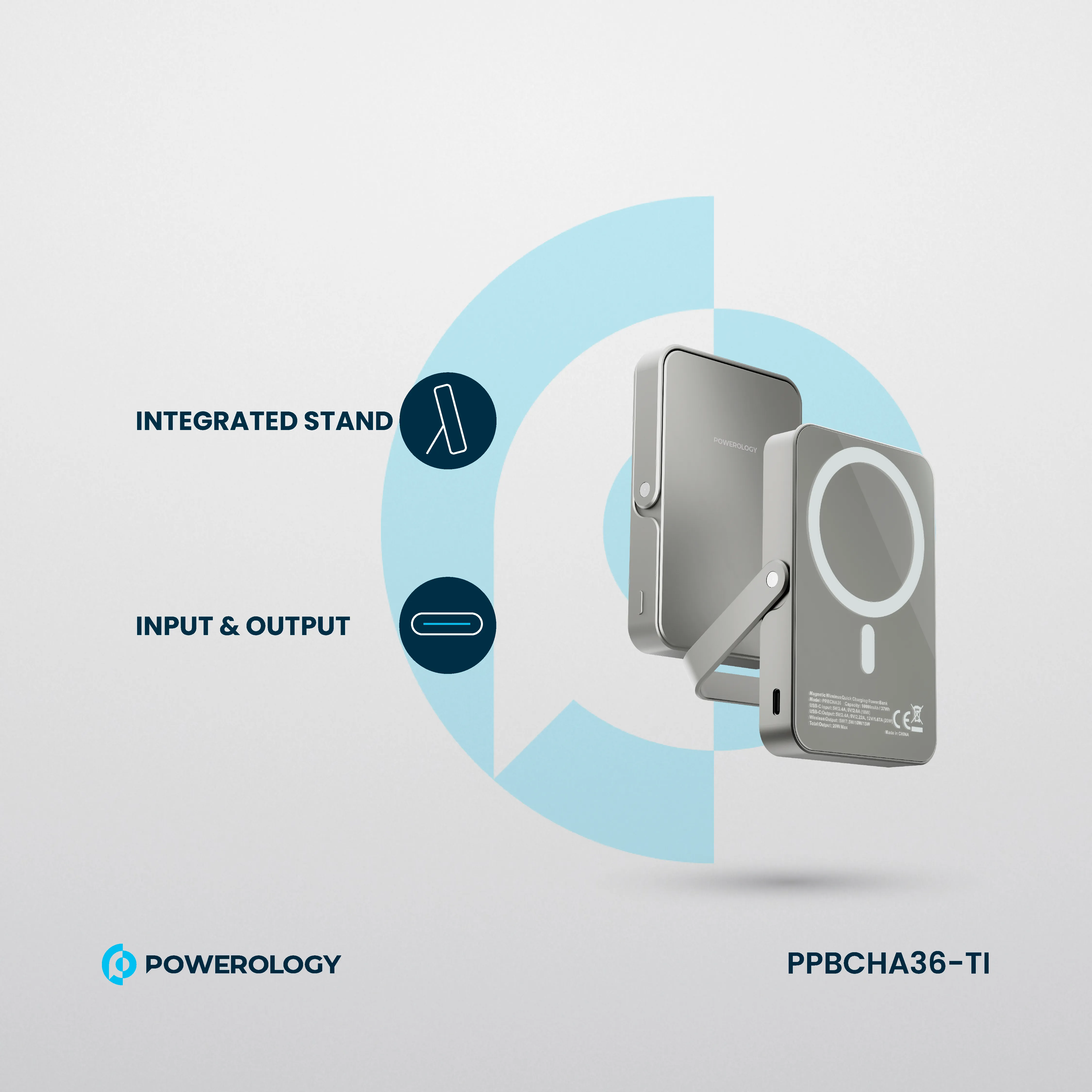 Powerology 10000mAh MagSafe Power Glass Surface