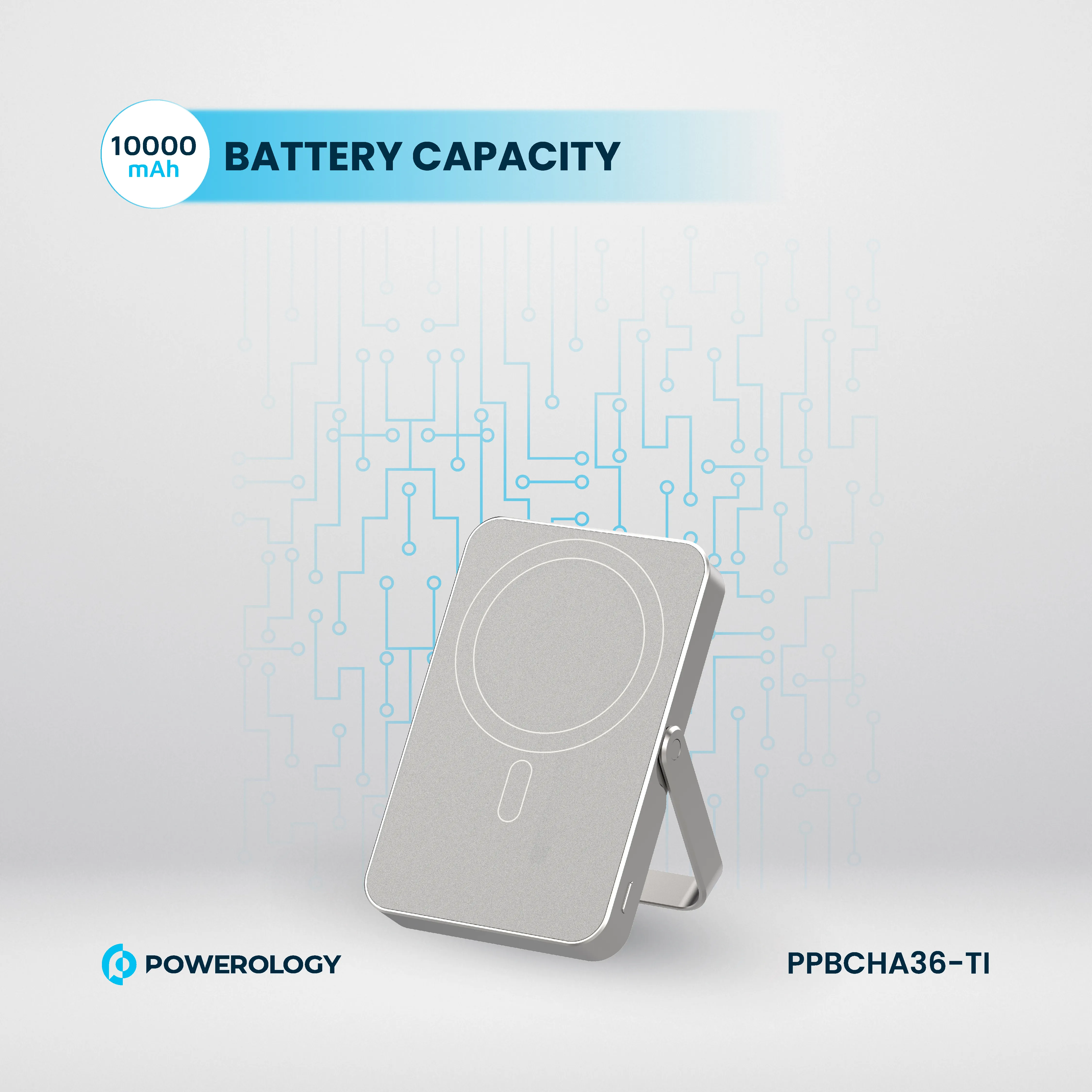 Powerology 10000mAh MagSafe Power Glass Surface