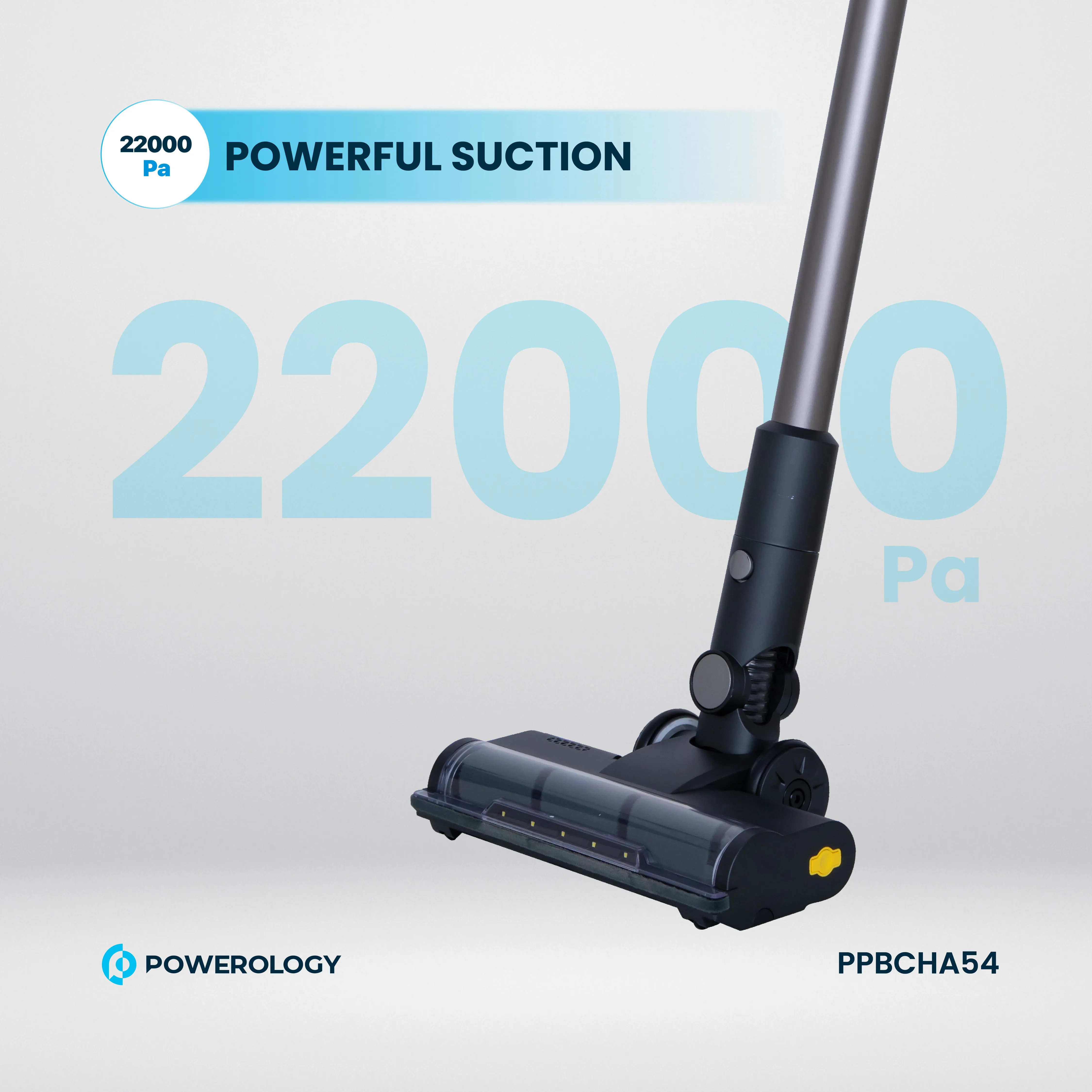 Powerology Cordless Vacuum Auto-Disposal Charging - Black