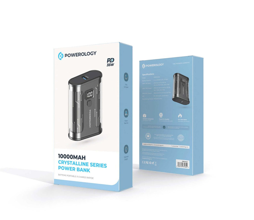 Powerology 10000mAh Crystalline Series Power Bank