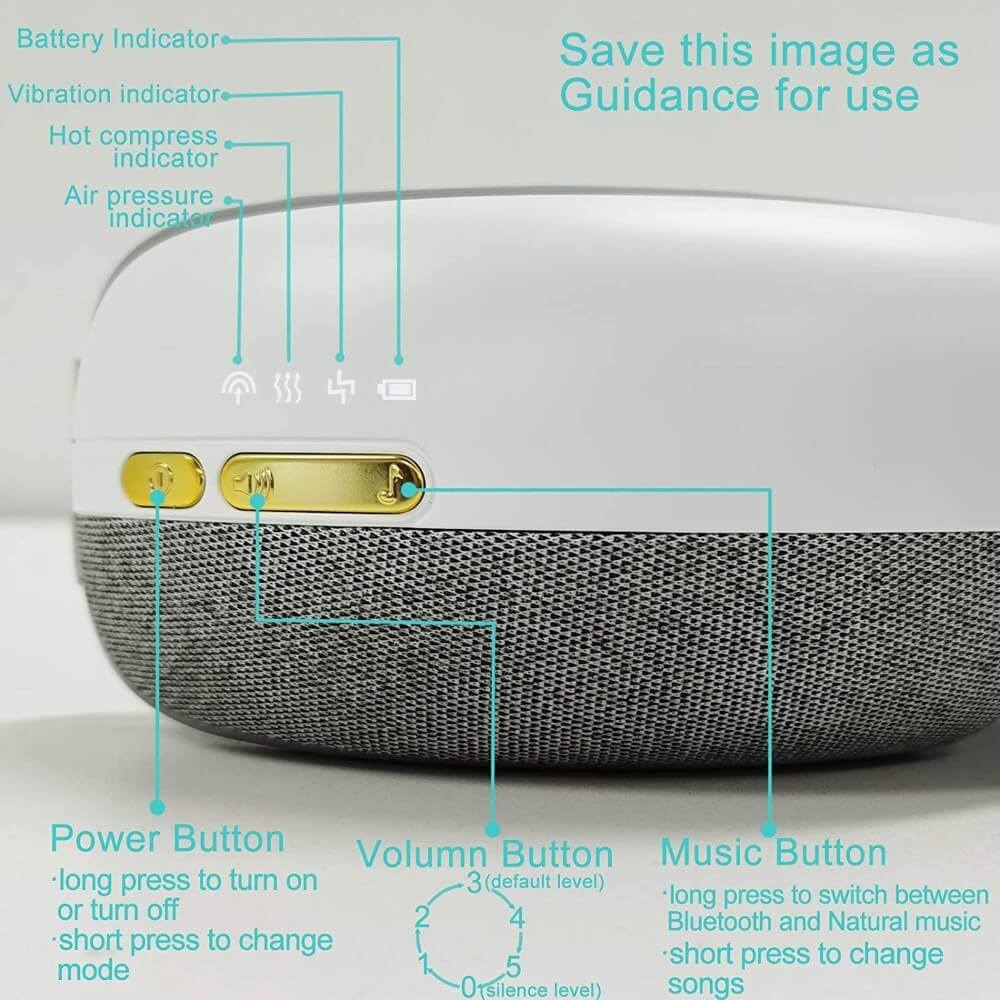 SKG Eye Massager with Heat Compression with Built-In Speakers