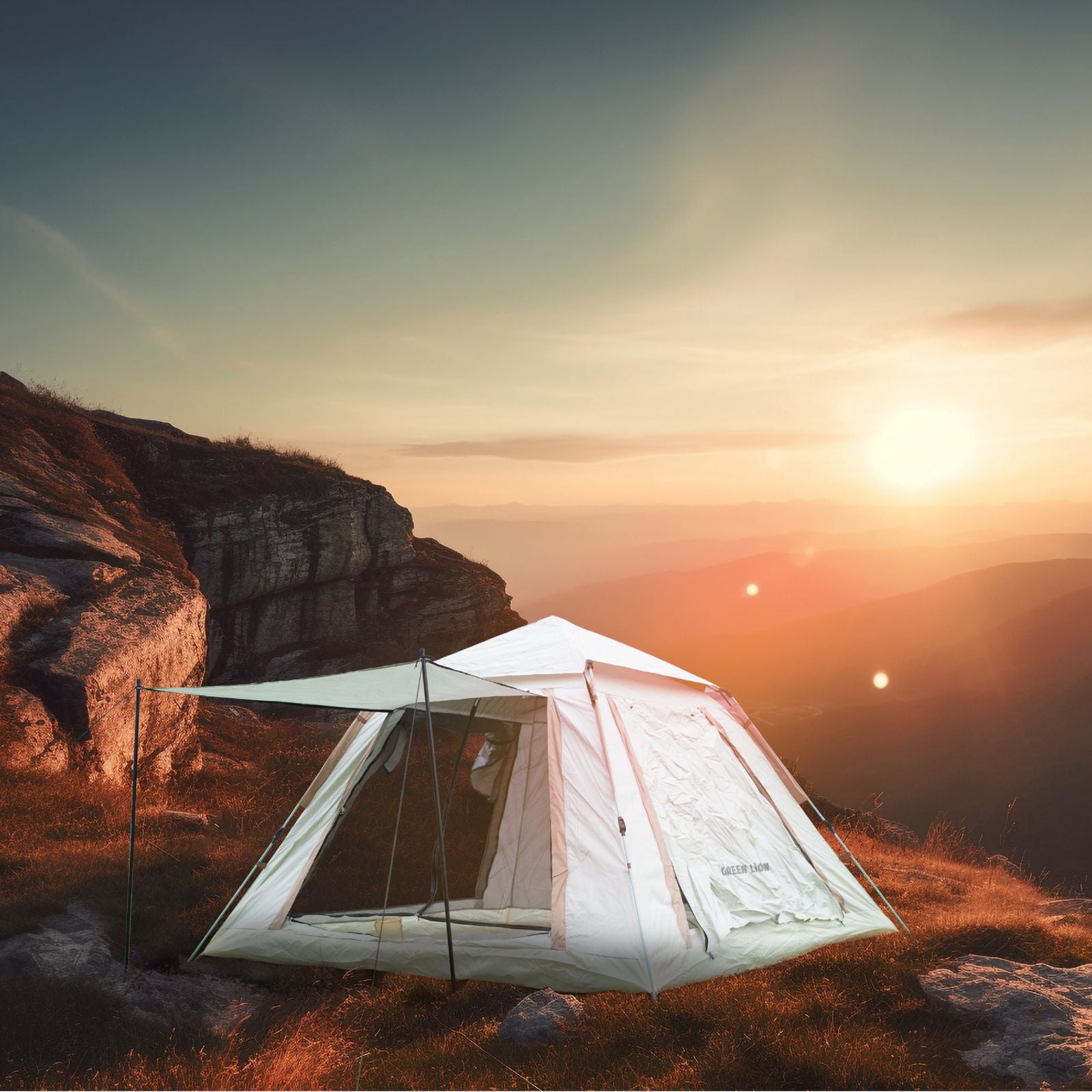 Green Lion GT-6 Camping Tent - Biege