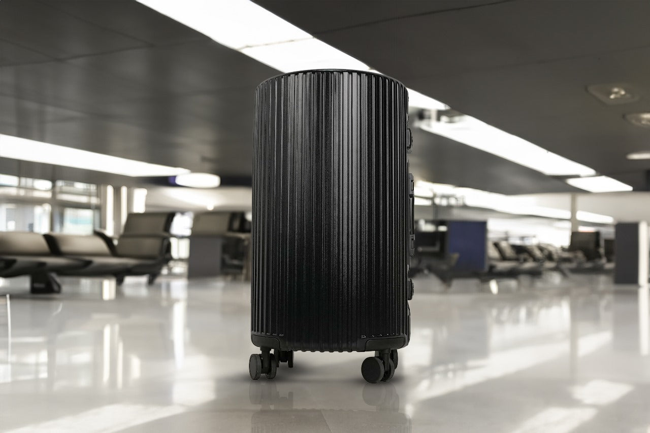 Levelo ORO 24" ABS Suitcase And Light Weight Travel Luggage - Black