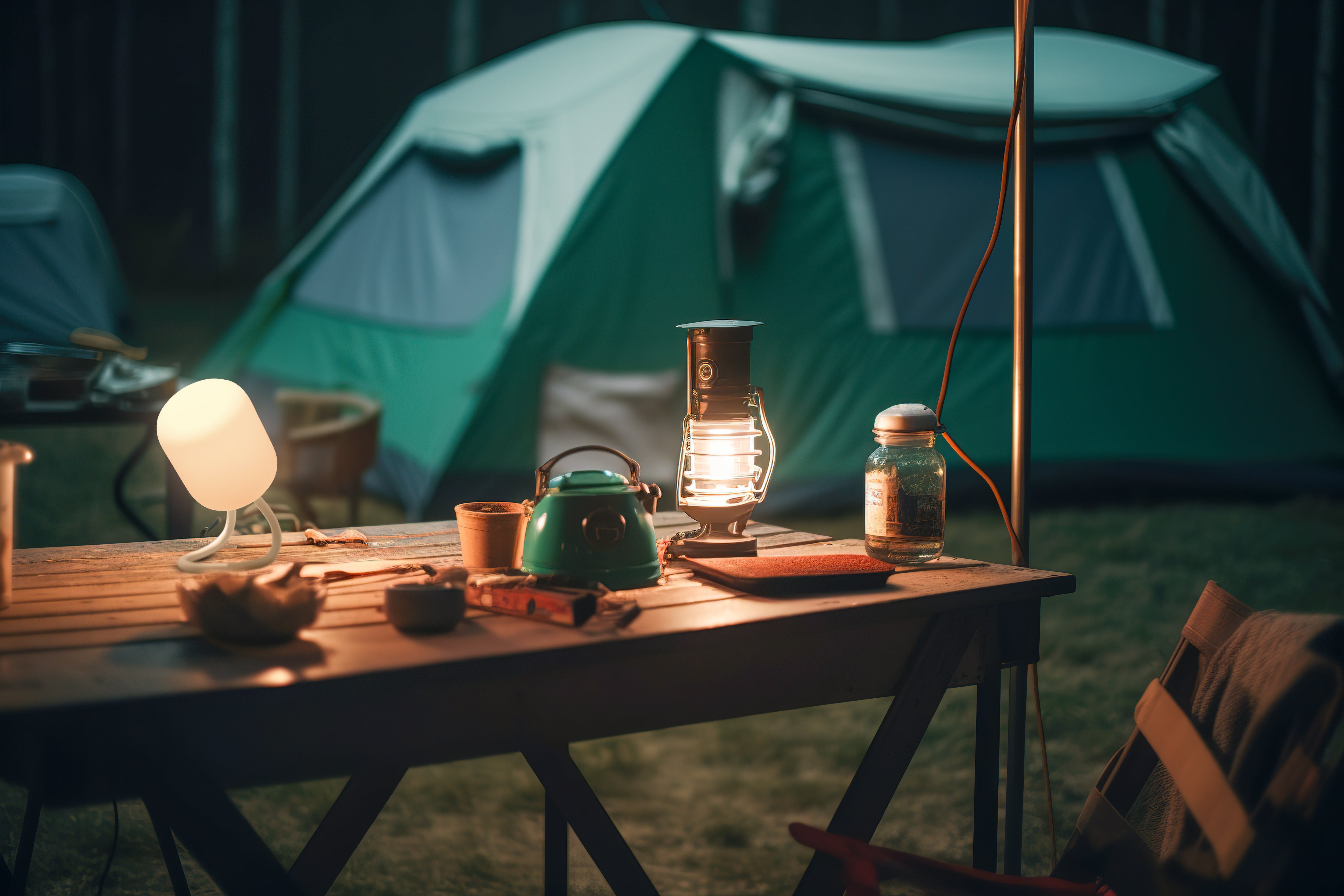 Porodo Lifestyle Soft Silicon Mini Camping Lamp - Light Brown