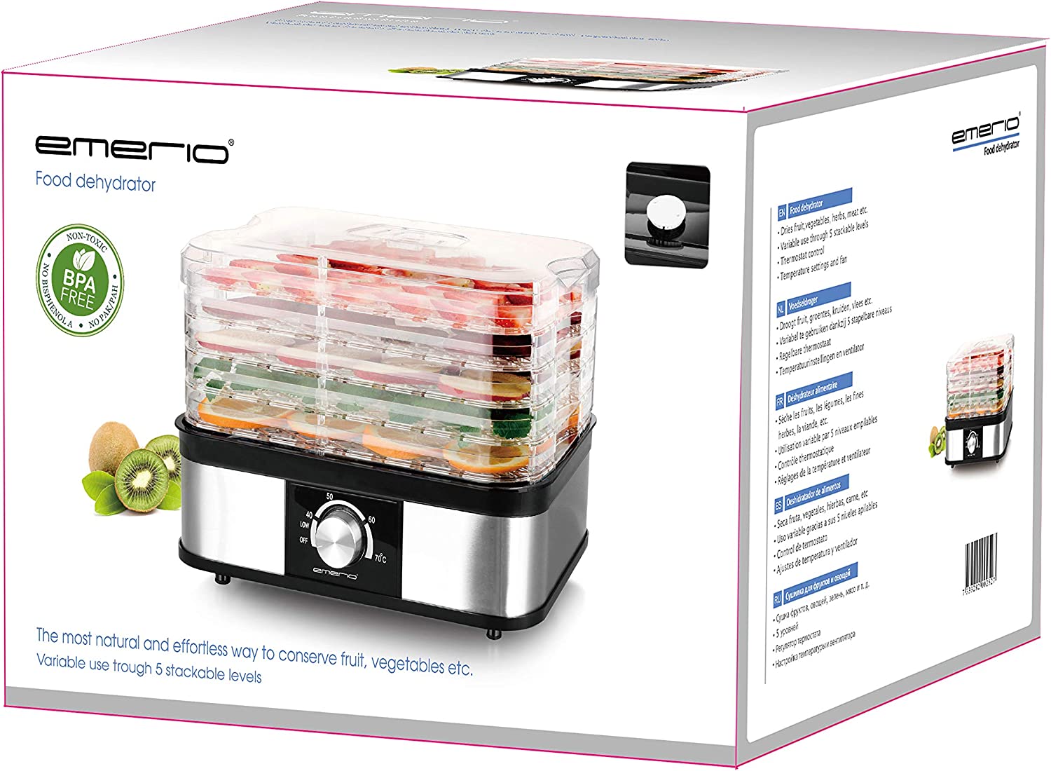 Food Dehydrator with Adjustable Heat