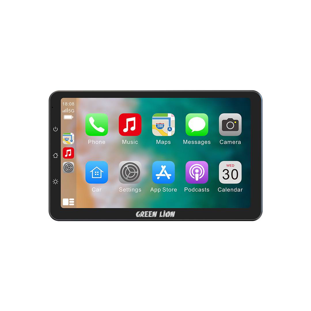 Green Lion Portable Wireless Touch Screen Carplay/Android Auto - Black