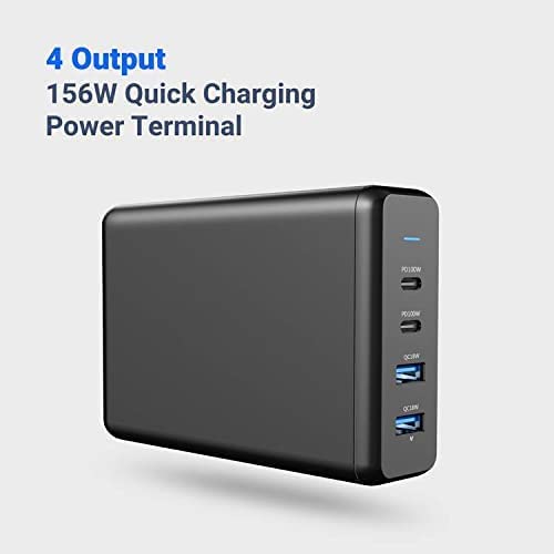 Powerology 4-Port Quick Charging Power Terminal 156W Uk - Black