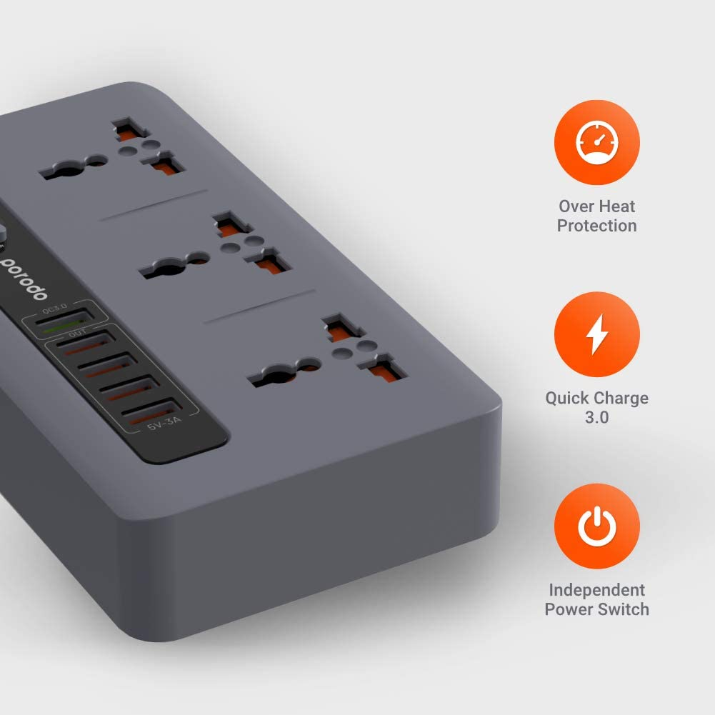 Porodo Fast Charging Power SOCKET & USB HUB