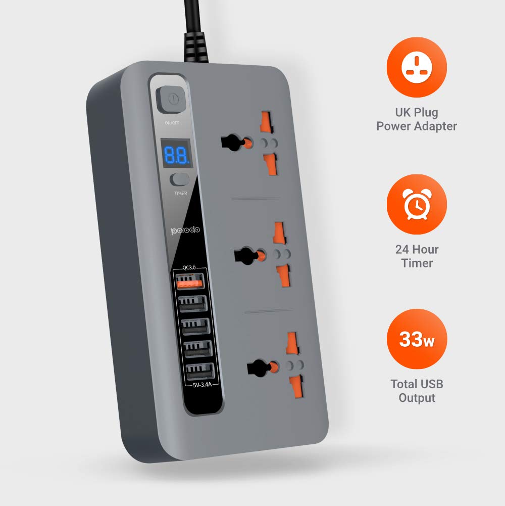 Porodo Fast Charging Power SOCKET & USB HUB