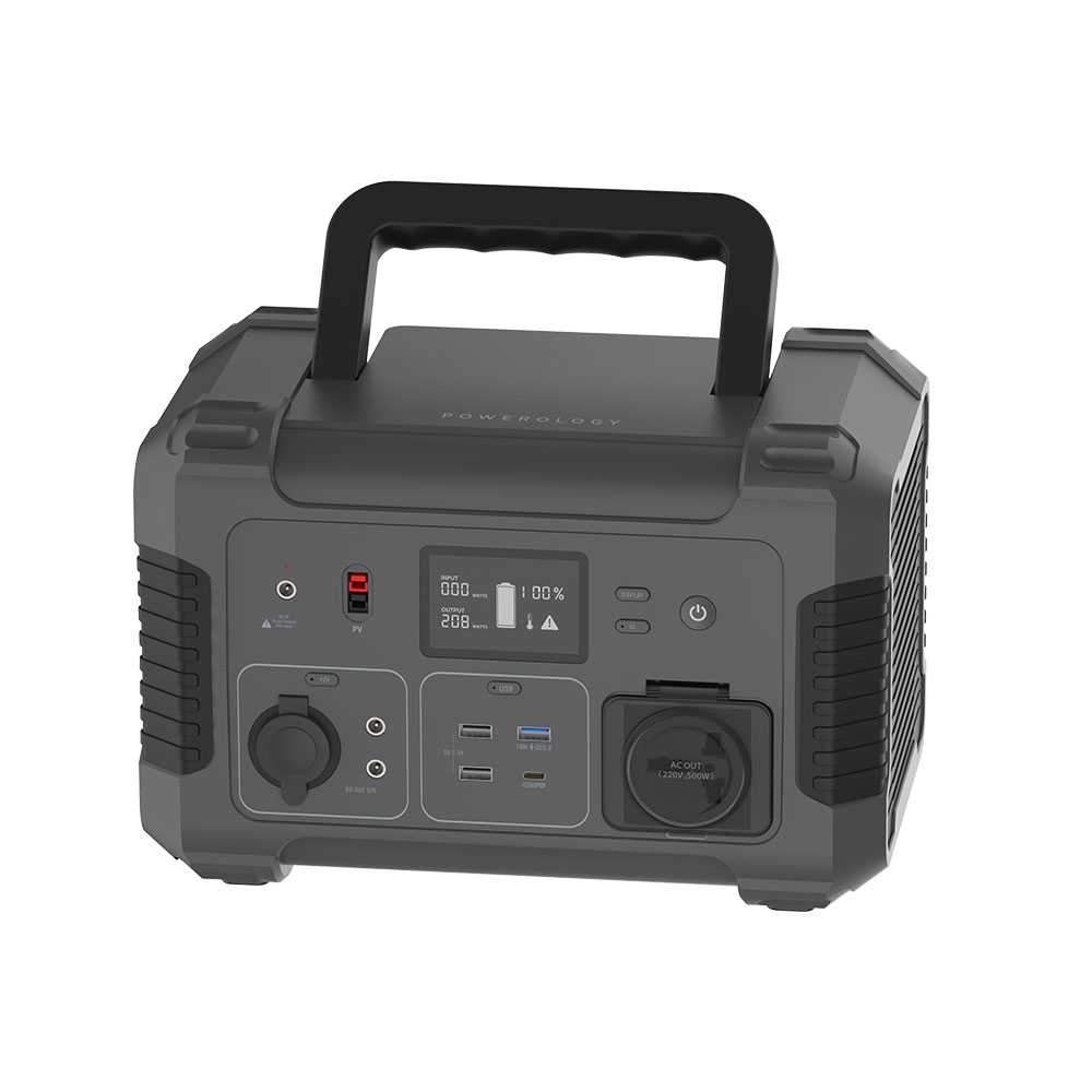 Powerology Portable Power Generator 140400mAh 500W QC 18W PD 45W - Black